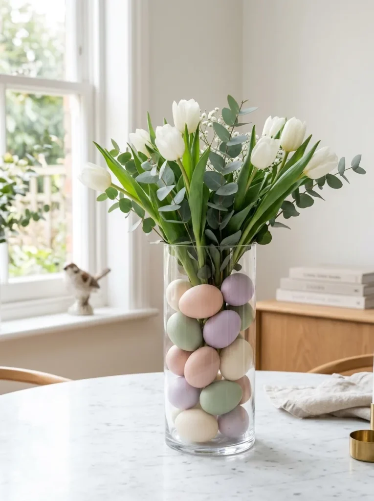 Dollar Store Egg Vase Filler