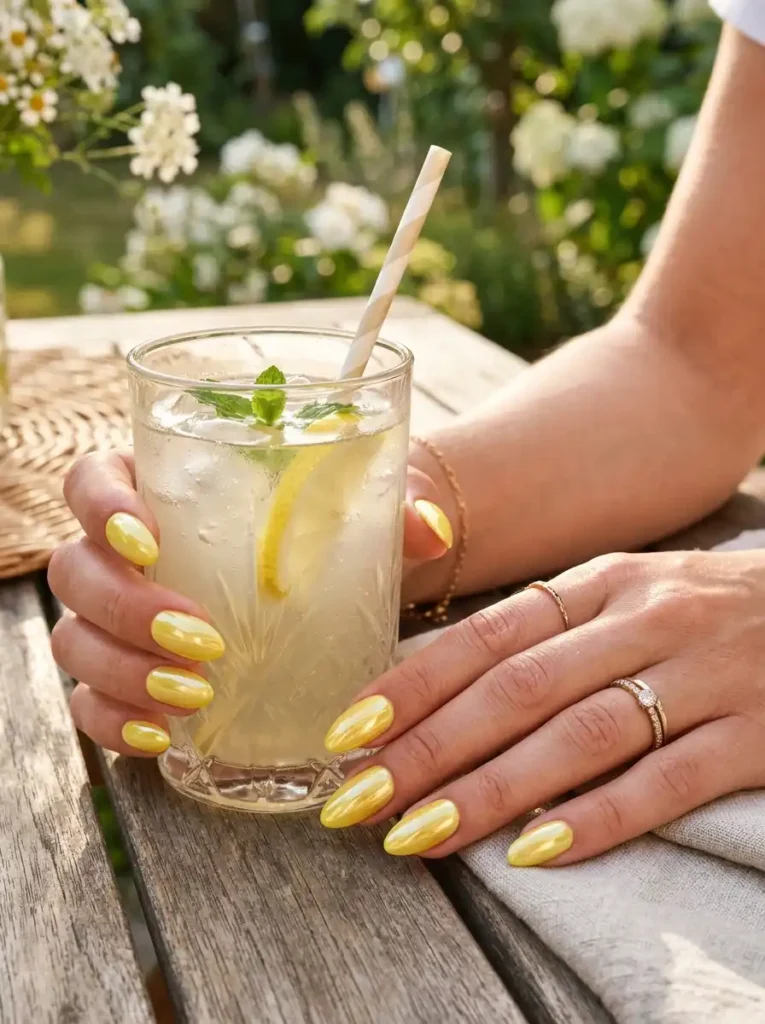 Glazed Lemonade Nails