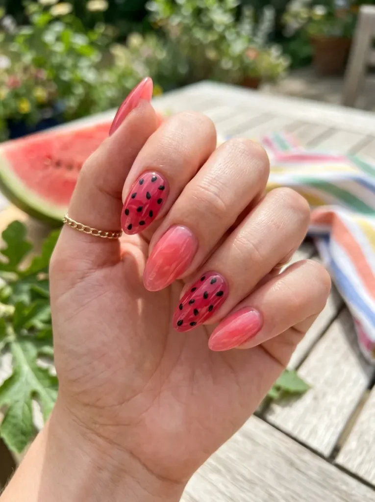 Watermelon Jelly Nails