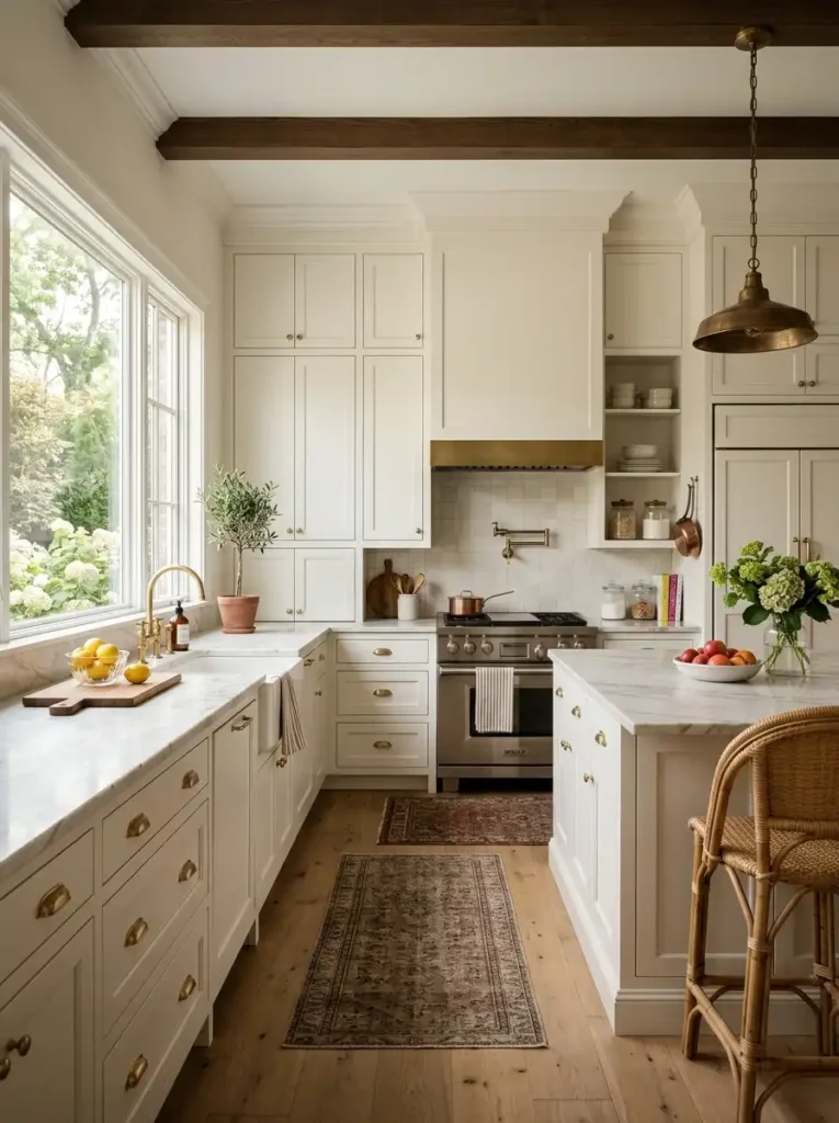 White Shaker Cabinets Floor to Ceiling