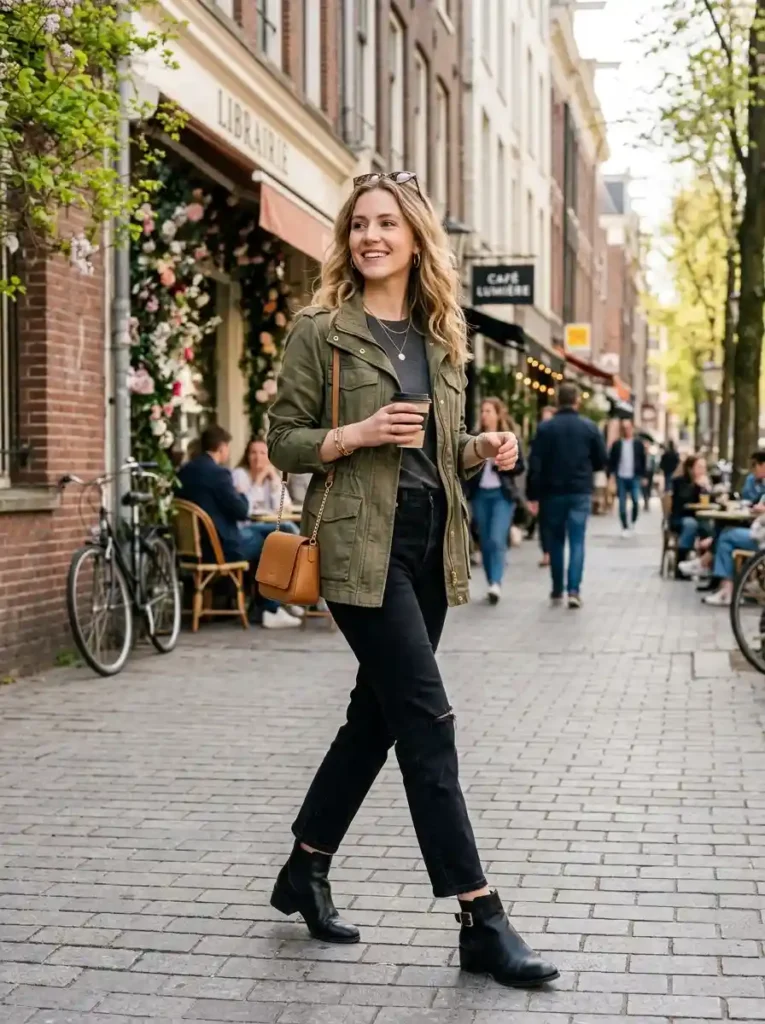 Utility Jacket and Black Denim