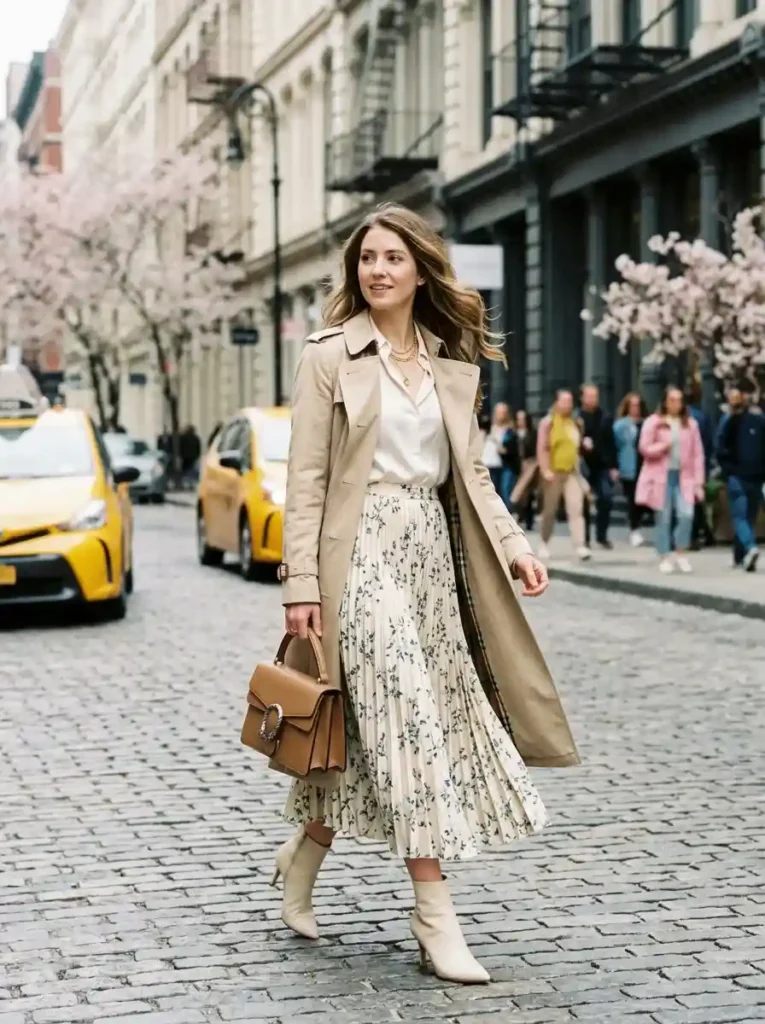  Lightweight Trench and Midi Skirt