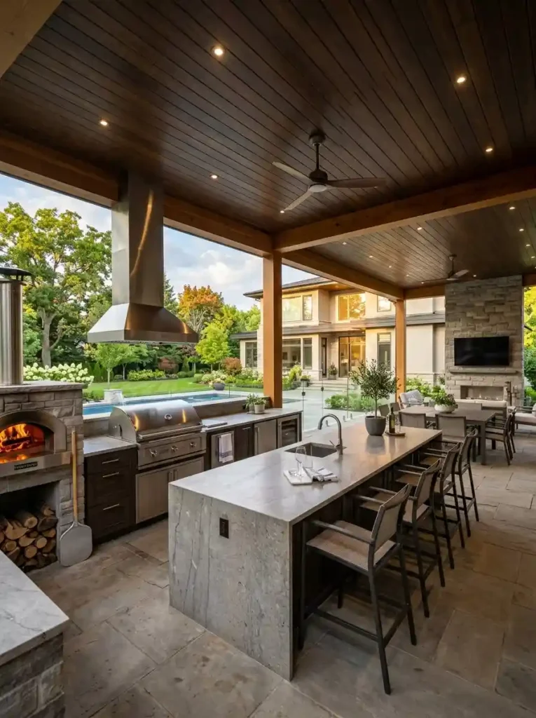  Outdoor Kitchen Roof Extension