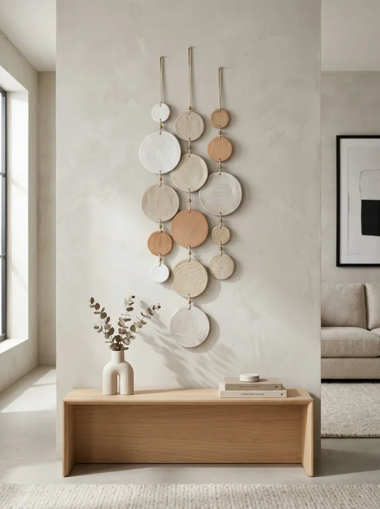 Hanging Ceramic Disc Art