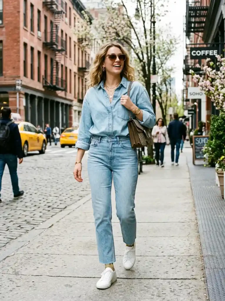 Denim-on-Denim Look