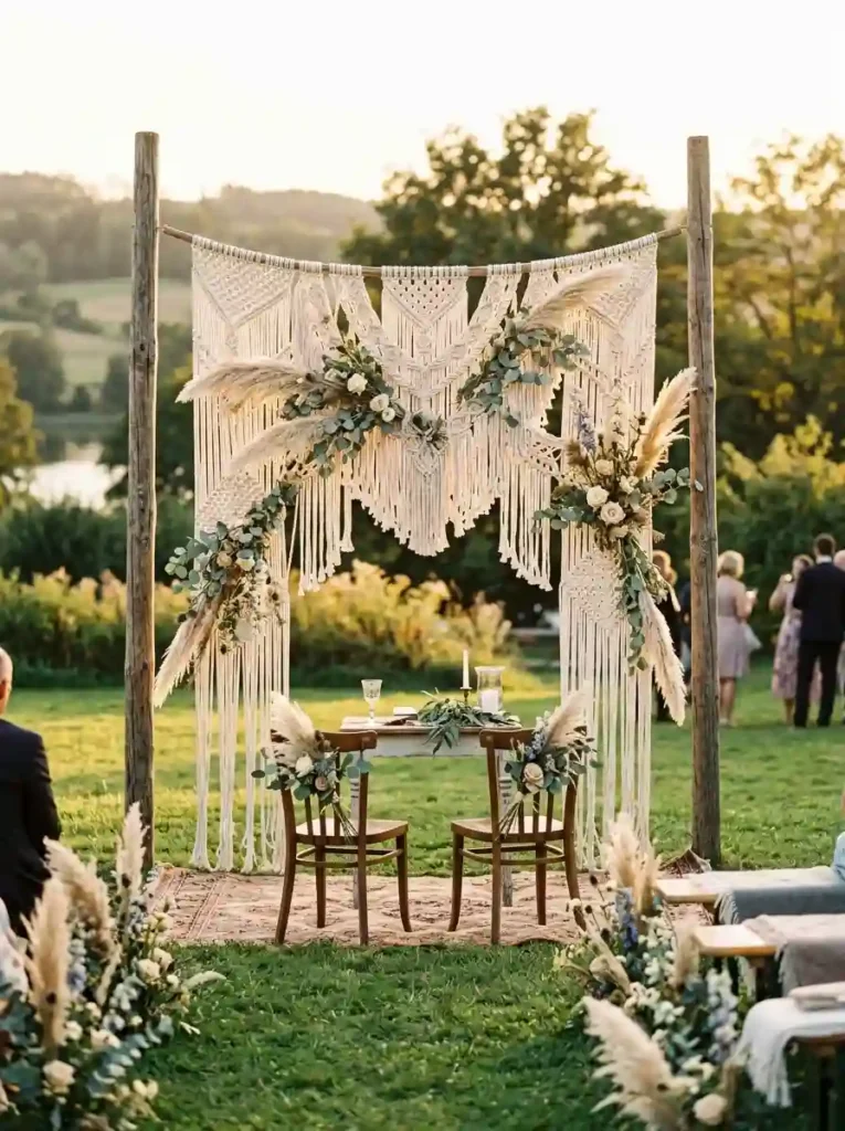 Macramé Ceremony Backdrop