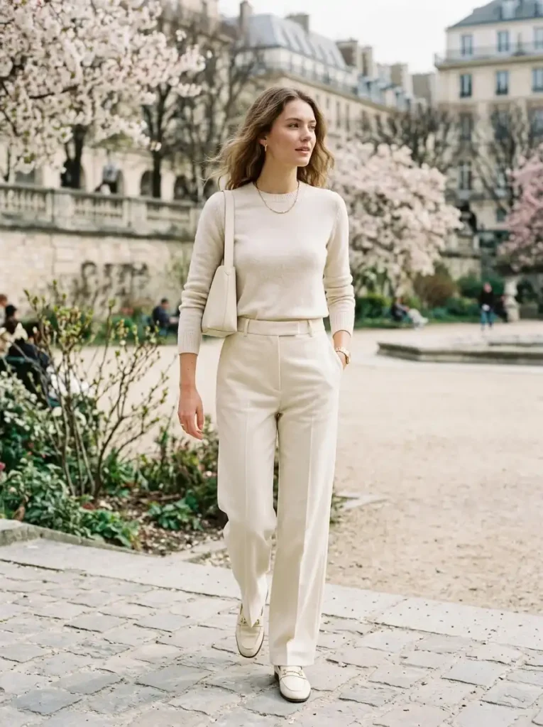 Monochrome Cream Outfit