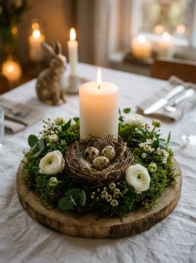 Nest & Candle Centerpiece