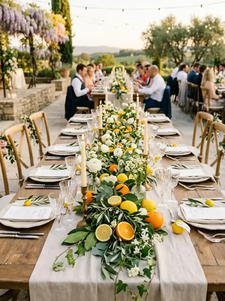 Citrus and Greenery Centerpiece