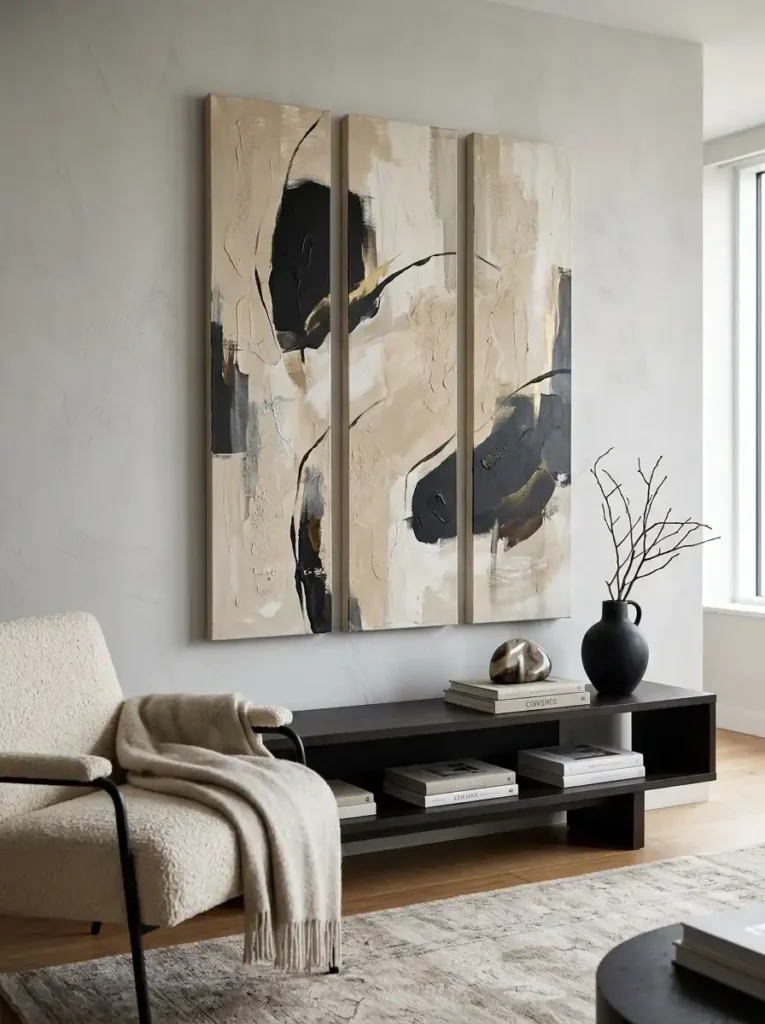 Abstract Canvas Strip Wall Art