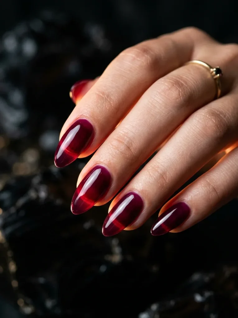 Black Cherry Jelly Nails