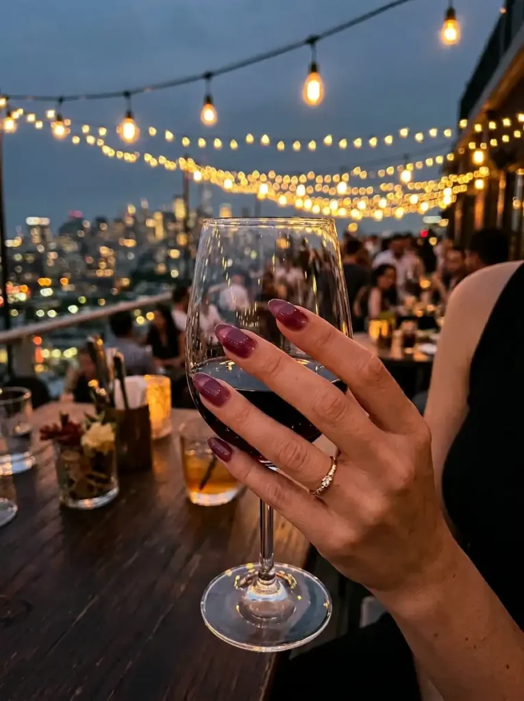 Deep Plum Jelly Nails