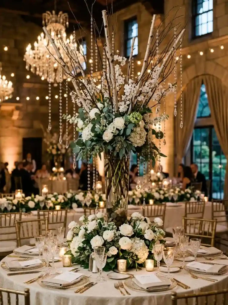 Hanging Crystal Branch Arrangement