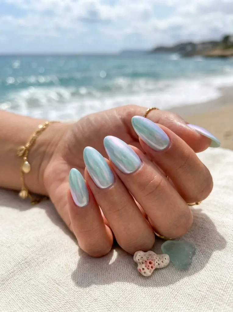 Ocean Pearl Nails
