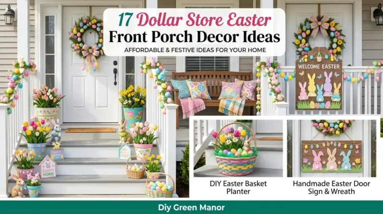 14Dollar Store Easter Front Porch Decor Ideas