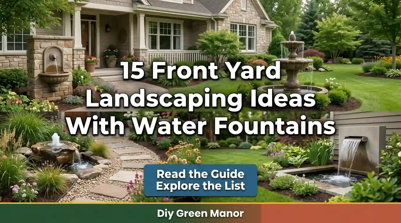 15 Front Yard Landscaping Ideas With Water Fountains