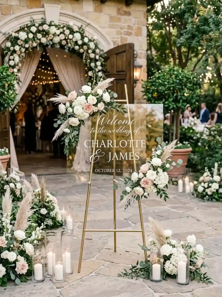 Elegant Acrylic Wedding Signs