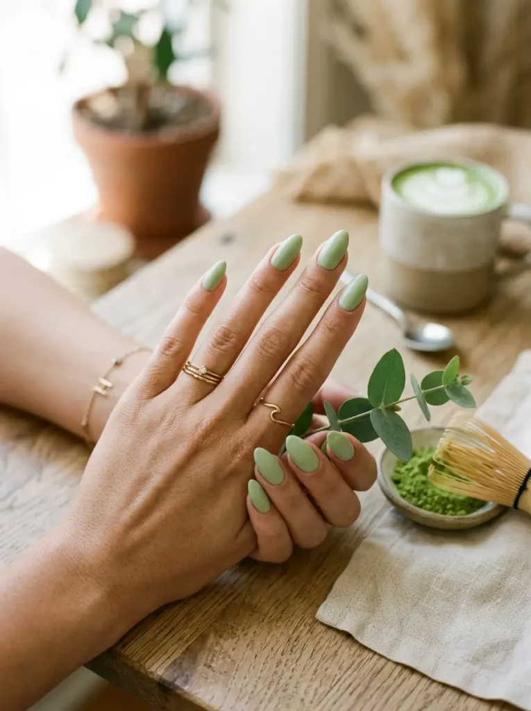 Matcha Green Nails