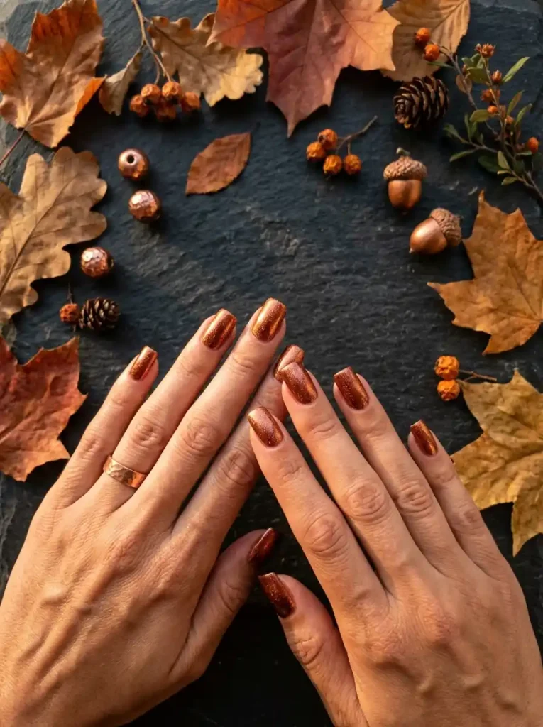 Copper Metallic Nails