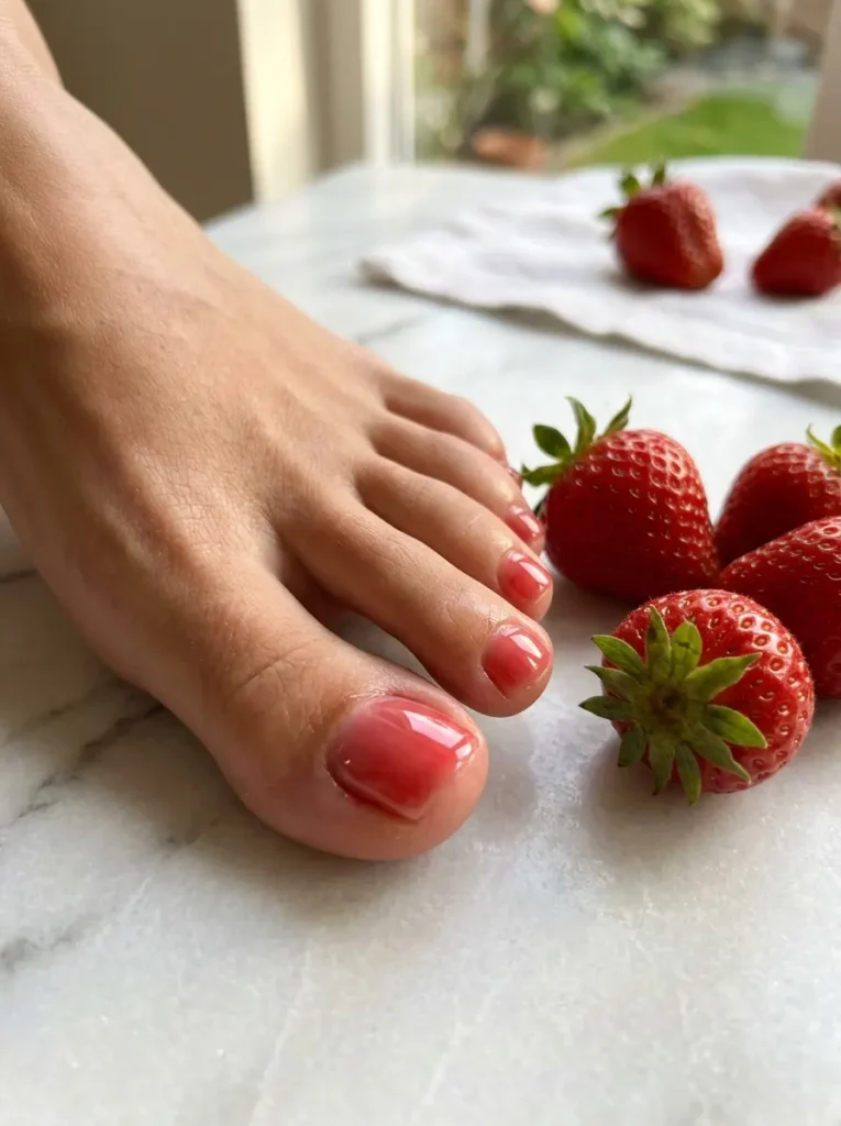 Glazed Strawberry Toes