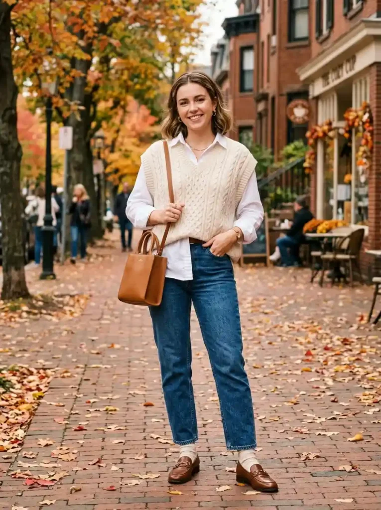 Sweater Vest and White Button-Down