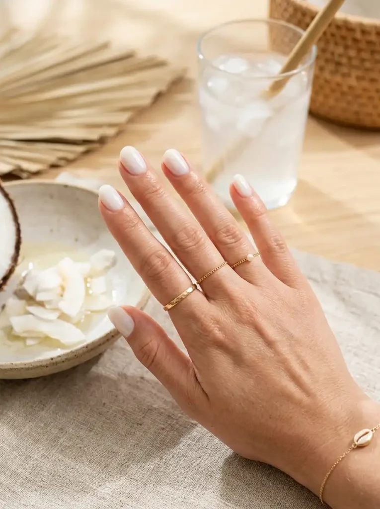 Coconut Cream Nails