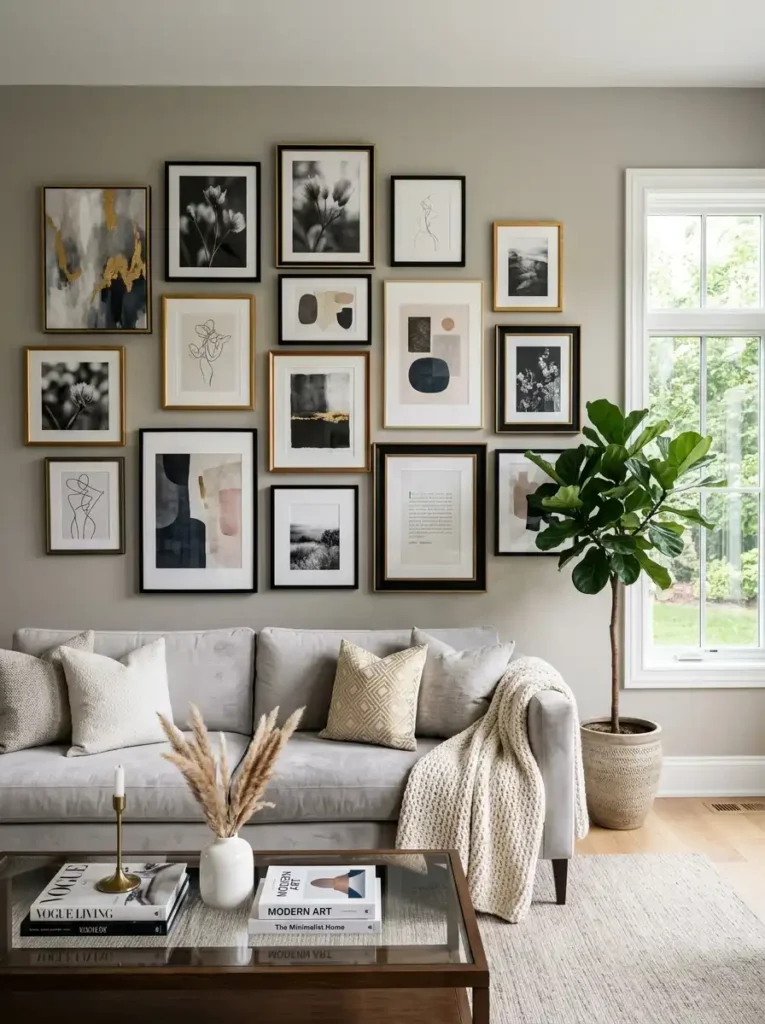 DIY Gallery Frame Wall Hanging