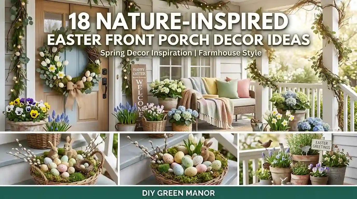 18 Nature-Inspired Easter Front Porch Decor Ideas