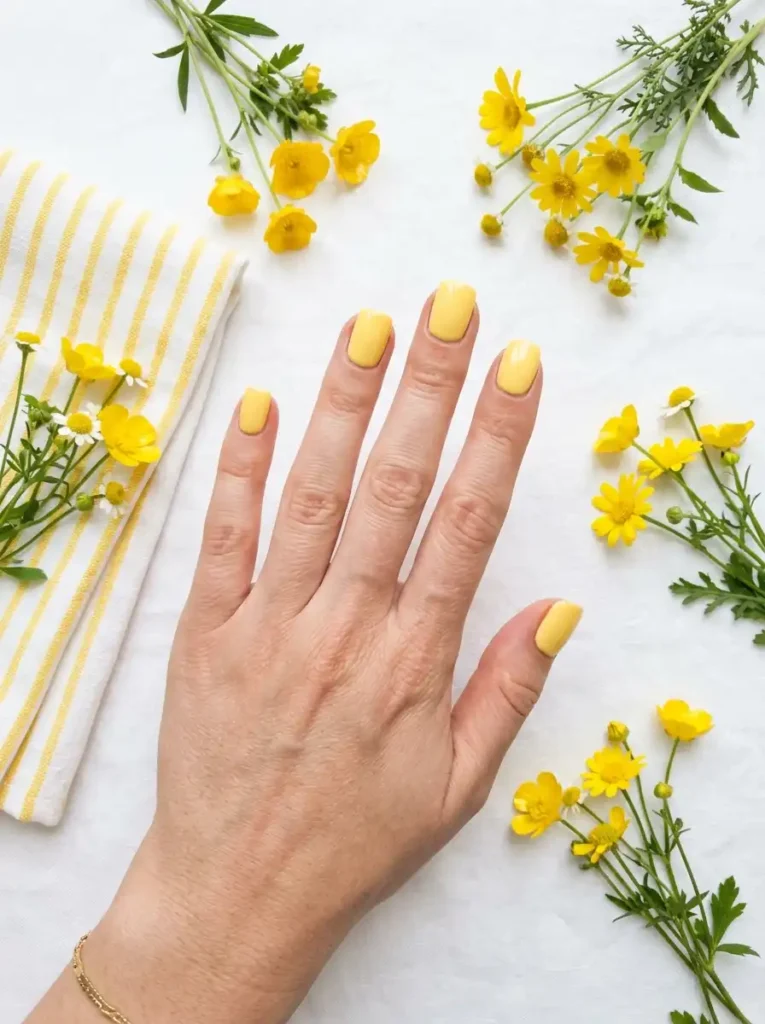Butter Yellow Nails