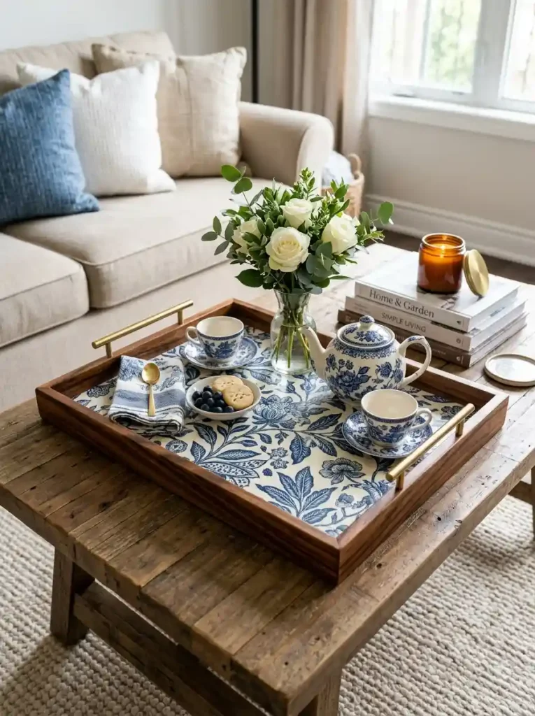Decoupage Wooden Serving Tray