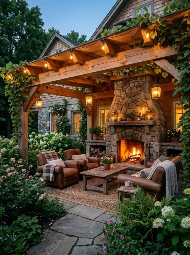 Rustic Cedar Timber Patio Roof