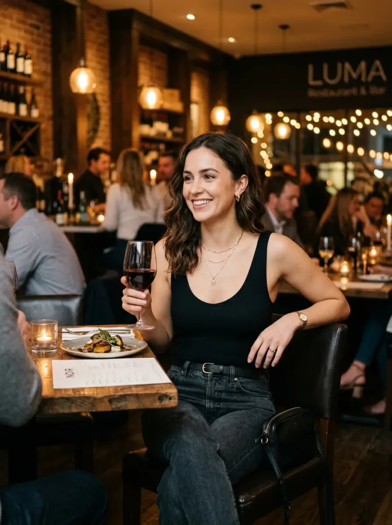 Black Bodysuit with High-Waisted Jeans