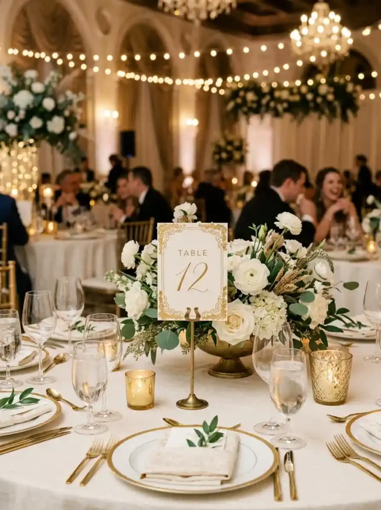 Gold Leaf Table Numbers