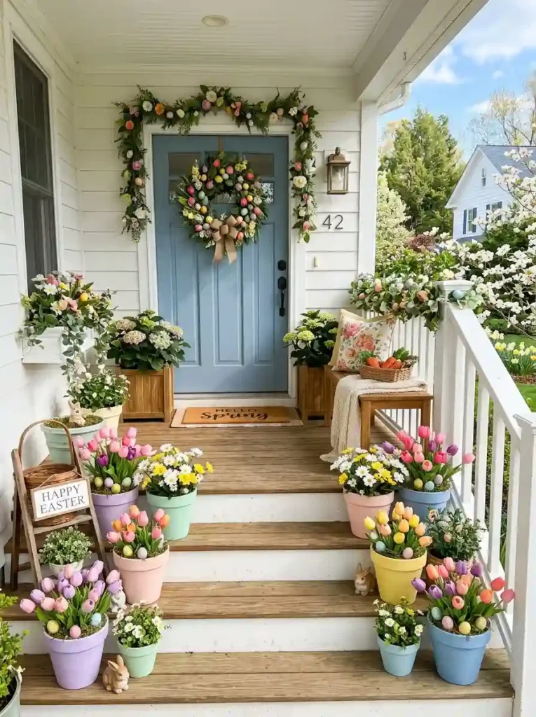 Pastel Flower Pot Display