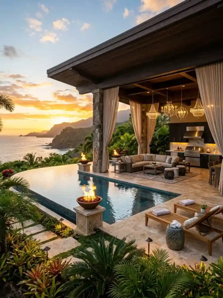 . Luxury Resort-Style Patio Roof