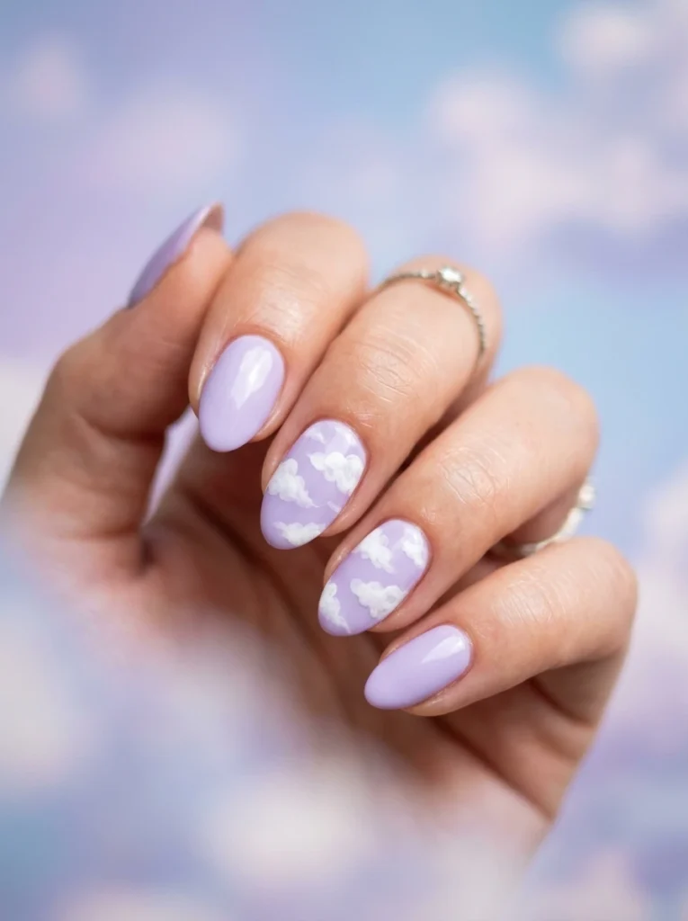 Lavender Cloud Nails