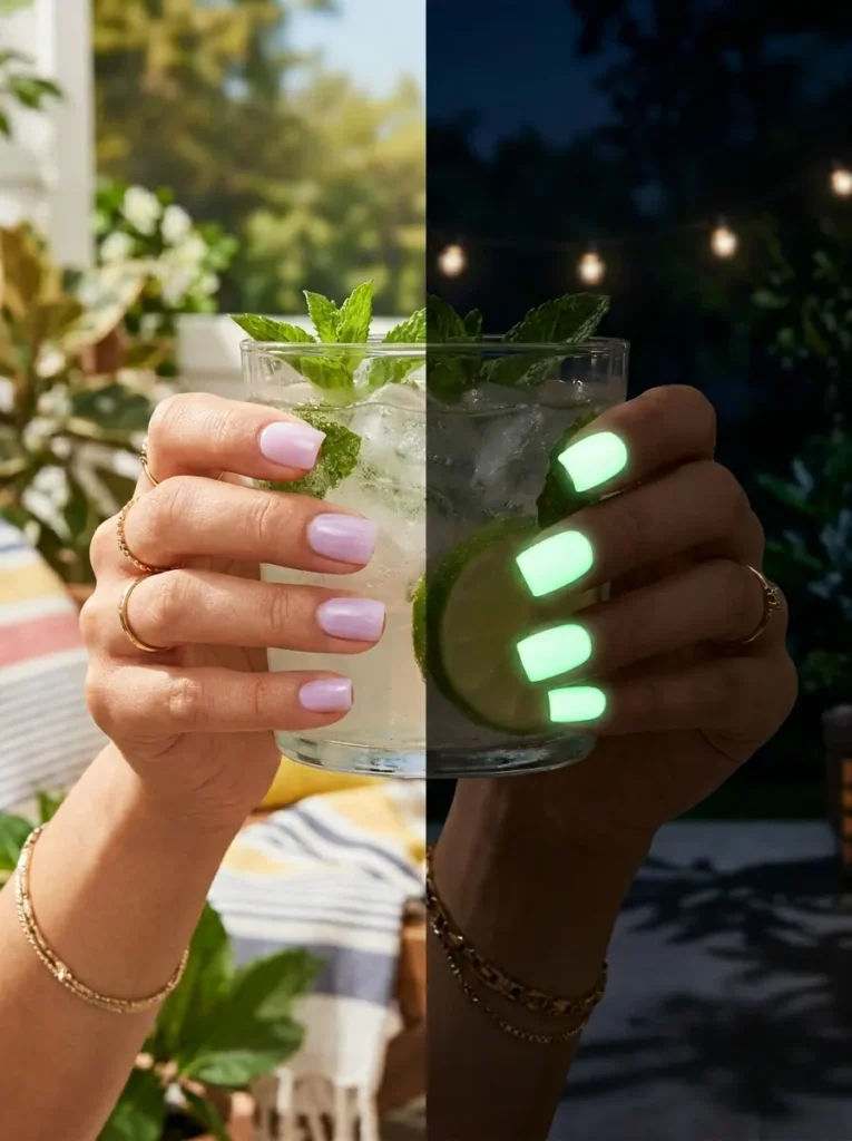 Frosted Berry Nails