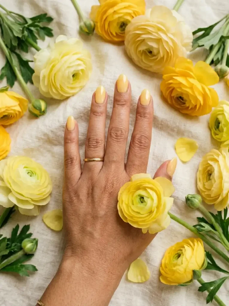 Butter Yellow Glazed Nails