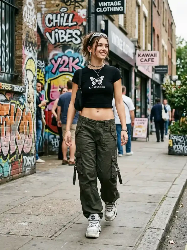 Cargo Pants and Crop Top