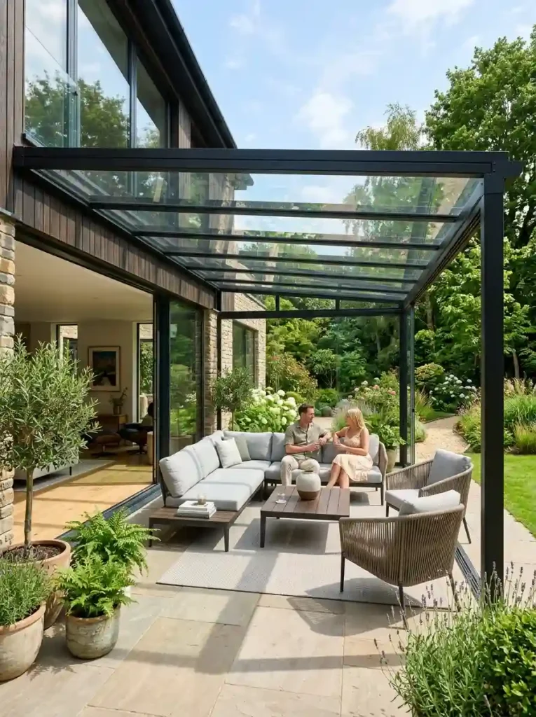 Glass Patio Roof Extension
