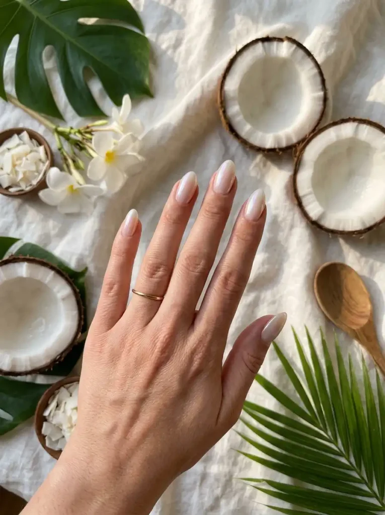Coconut Glazed Nails