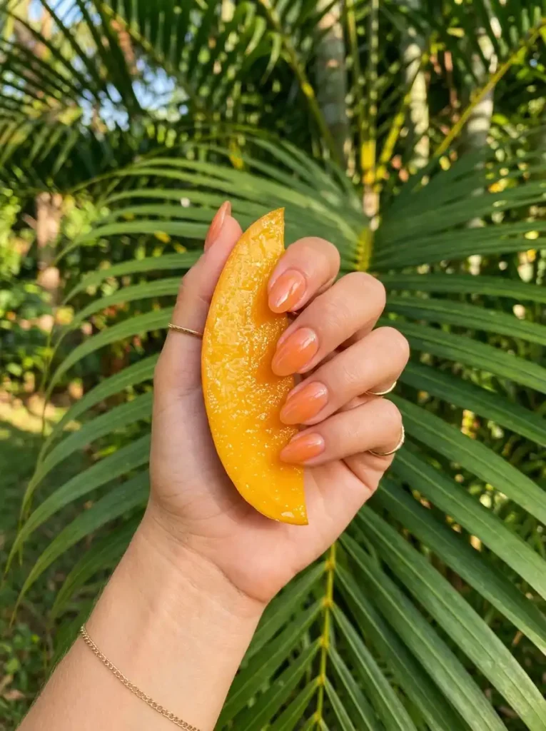 Glazed Mango Nails