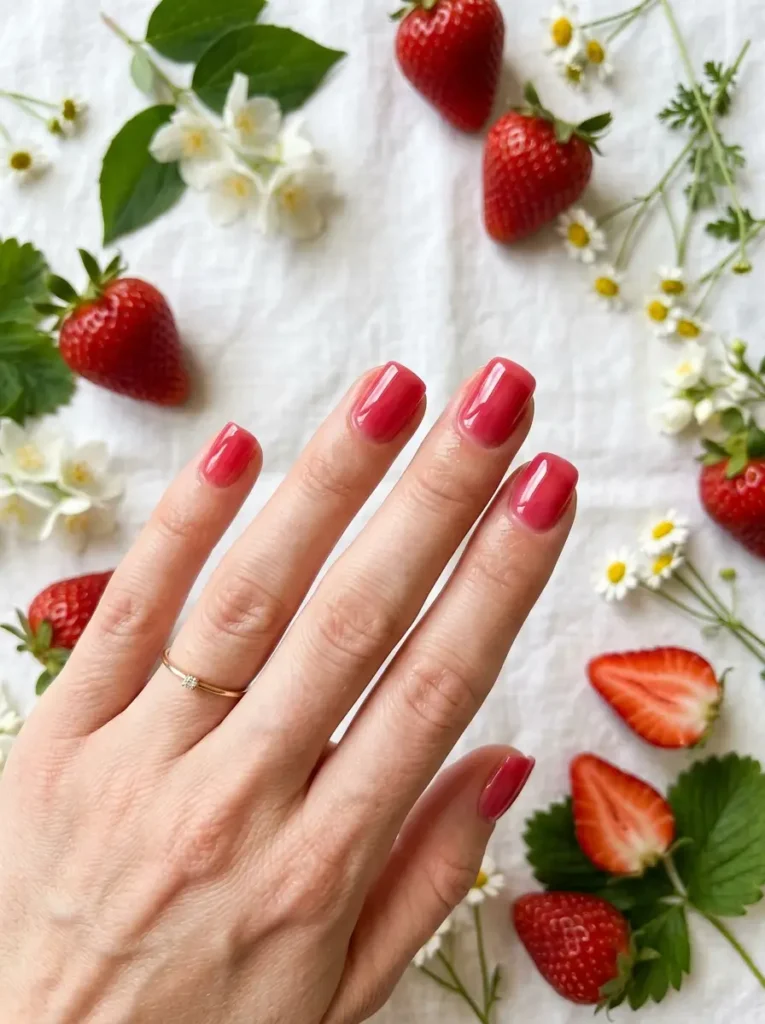 Strawberry Glazed Nails