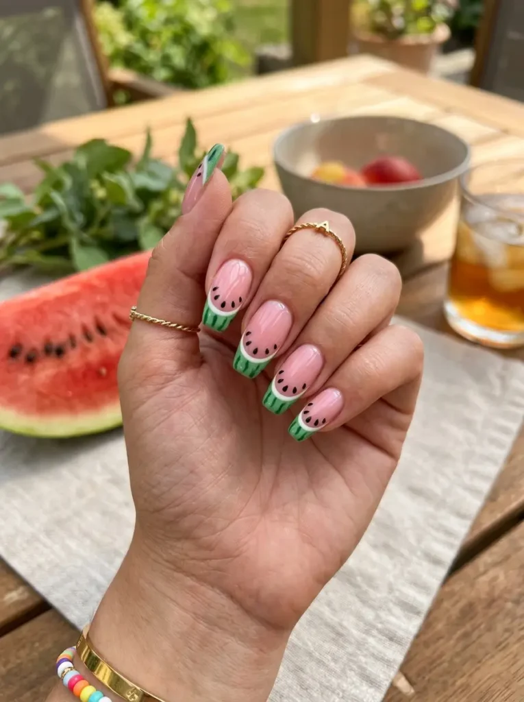 Watermelon French Tips