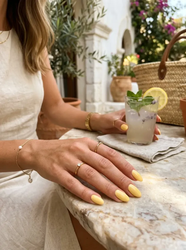 Butter Yellow Nails