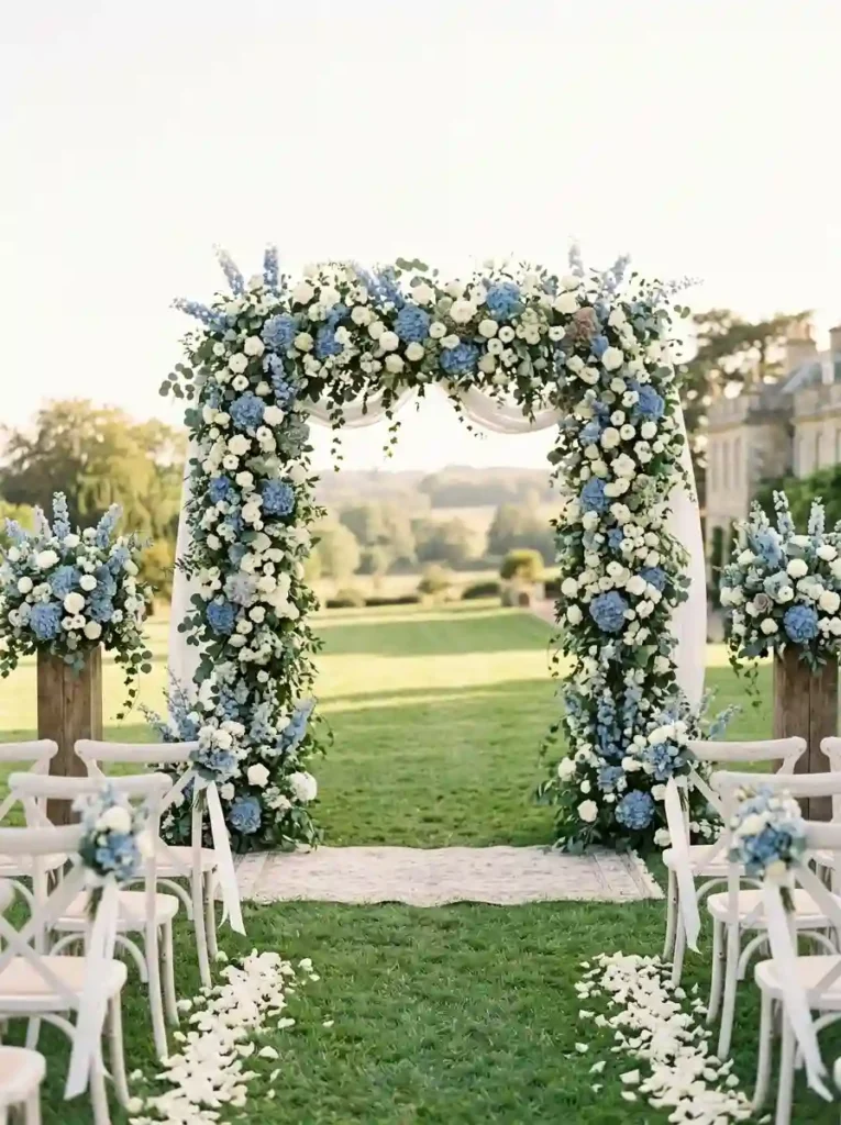 Blue Wedding Ceremony Arch