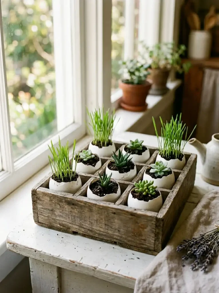 Eggshell Succulent Planters