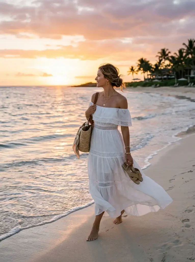 White Maxi Dress for Sunset Walks