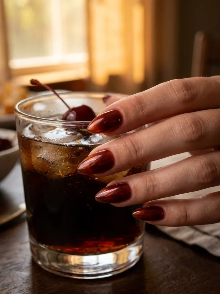  Cherry Cola Glazed Nails