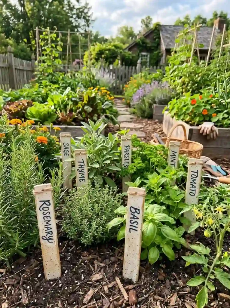 Handmade Ceramic Plant Markers